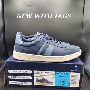 NWT Ben Sherman Webber Navy Memory Foam Comfort Insole Size 13 Shoe Sneaker